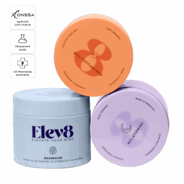 The Elev8 Trilogy : Magnésium + Mélatonine + Multivitamines